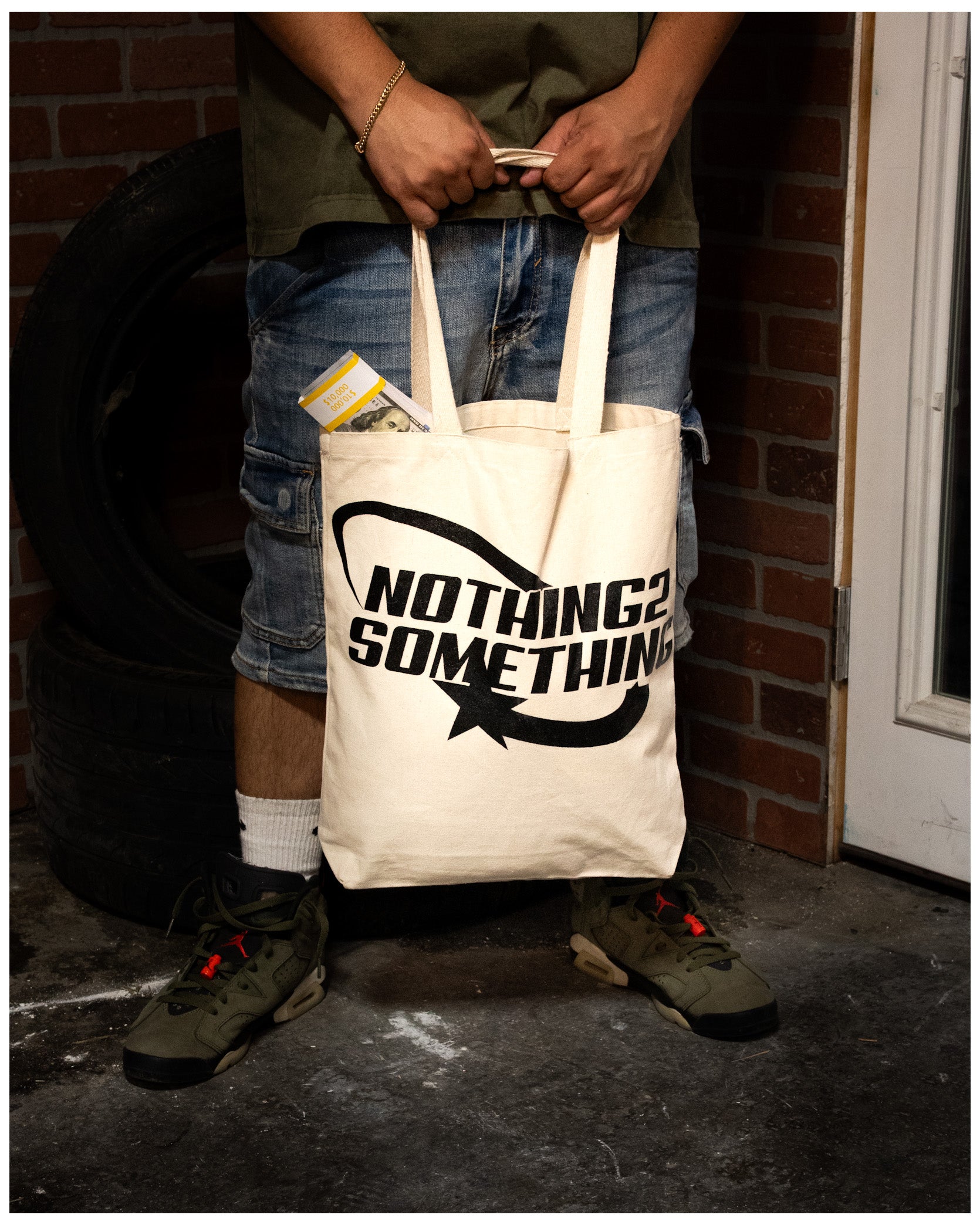 N2$ Crème Tote Bag